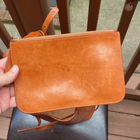 Mansur Gavriel Bucket Bag in Brandy/Brick with Raw Interior - Picture 15 of 16